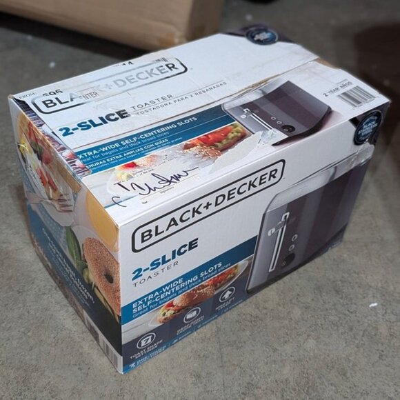 NEW Black + Decker Extra Wide Slot 2-Slice Toaster Bagel Stainless Steel 7 Shade - Picture 9 of 10